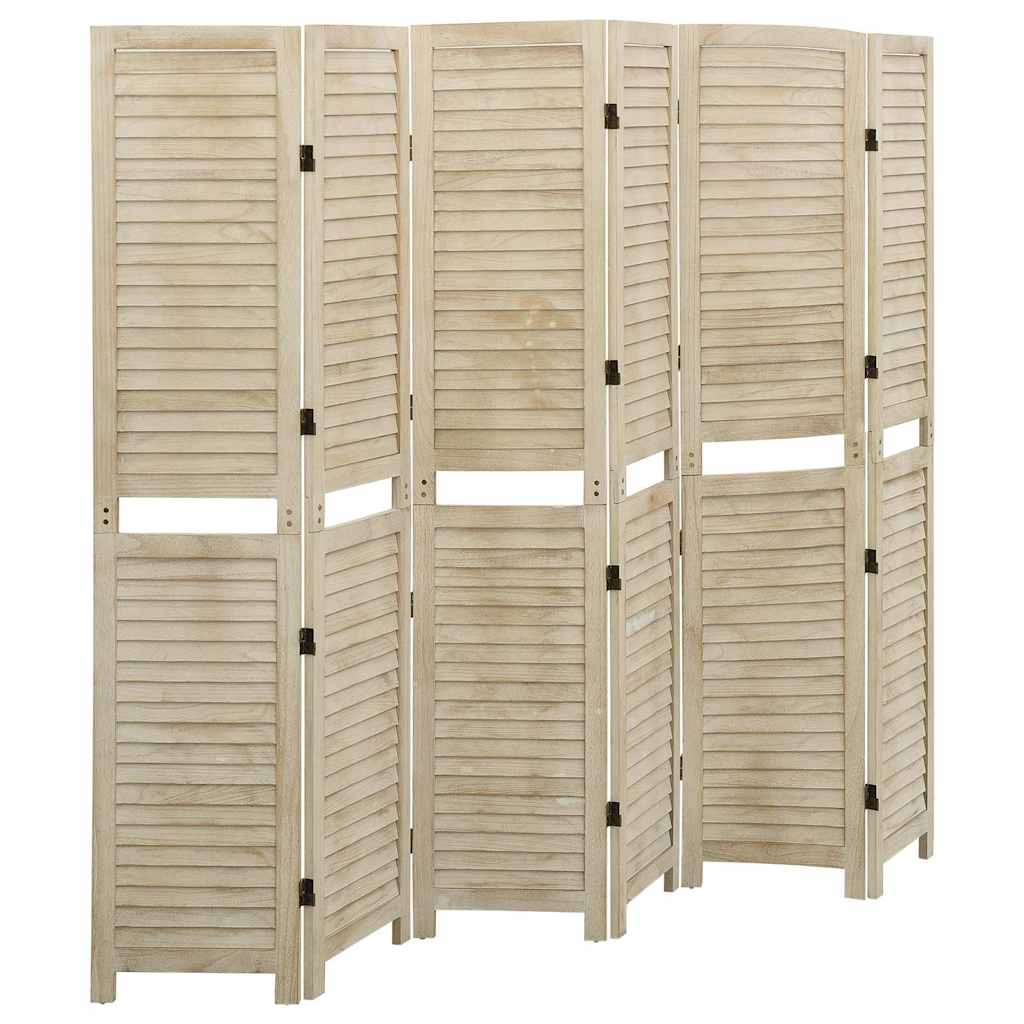 Vidaxl kamerscherm met 6 panelen 210x165 cm massief paulowniahout
