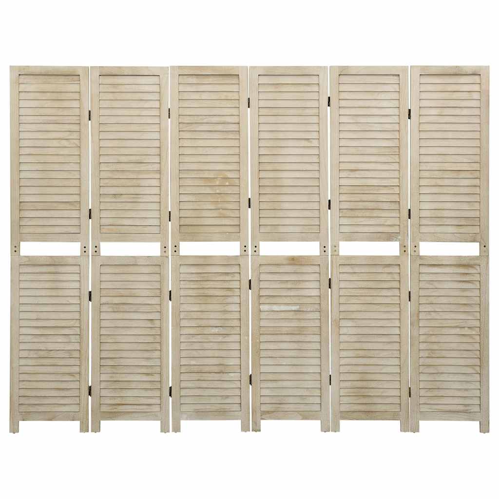 Vidaxl kamerscherm met 6 panelen 210x165 cm massief paulowniahout