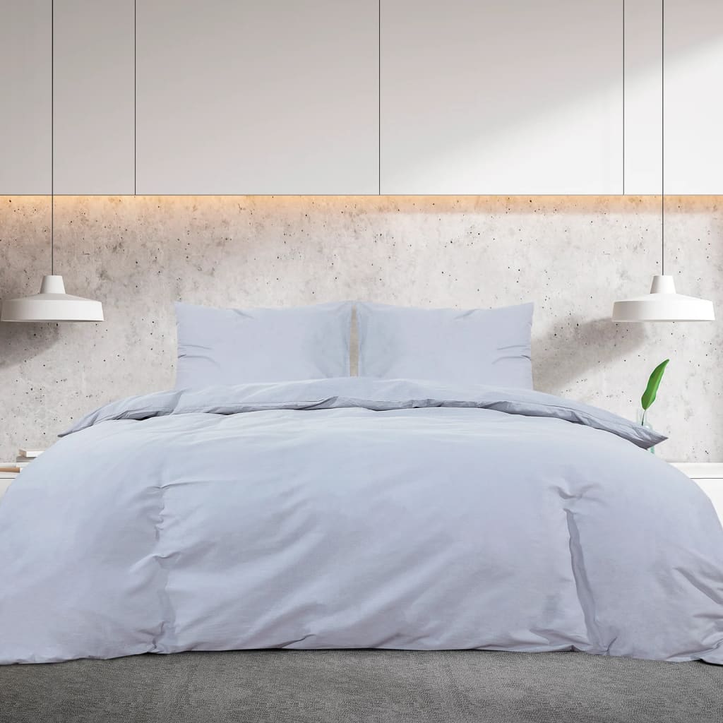 Vidaxl Duvet Overlay Set Leichtes Gewicht 200x200 cm Mikrofasergrau