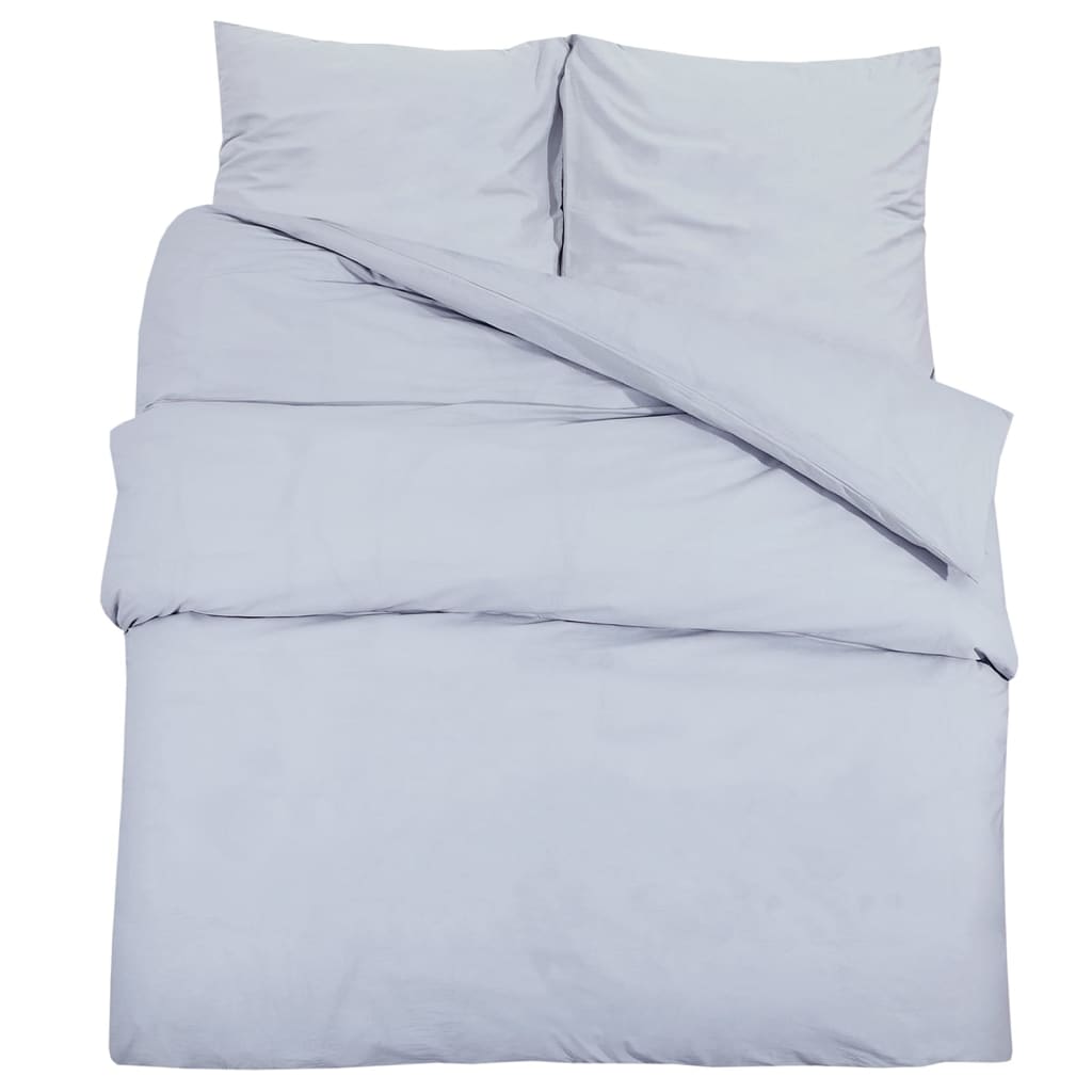 Vidaxl Duvet Overlay Set Leicht 135x200 cm Mikrofasergrau