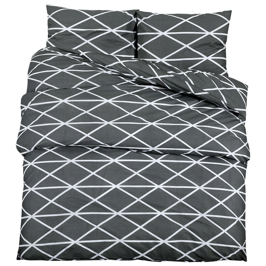 Vidaxl Duvet Overray Set 200x220 cm Baumwollgrau