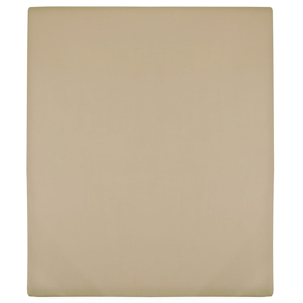 Vidaxl angepasstes Blatt Trikot 180x200 cm Baumwolltaupe