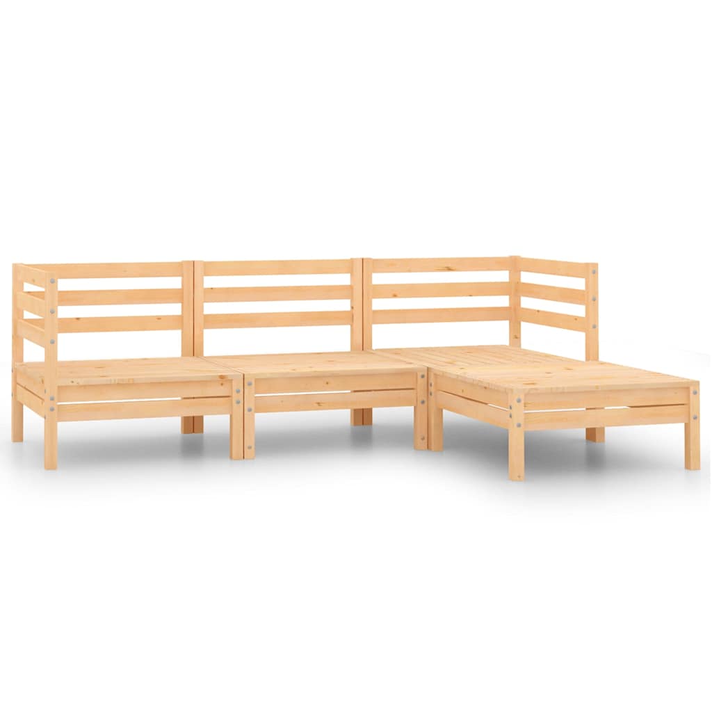 Vidaxl 4-delige loungeset massief grenenhout