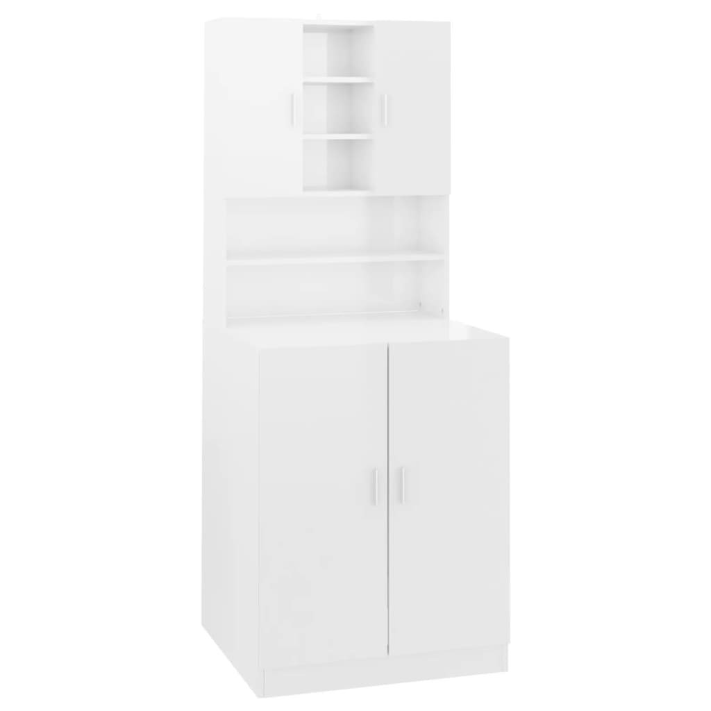 Vidaxl Waschmaschinenschrank Hoch -Gloss White