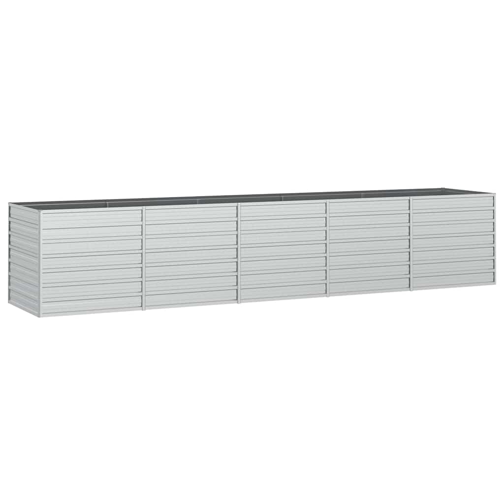 VIDAXL -Pflanzer erhöht 400 x 80 x 45 cm verzinktes Stahl Silber