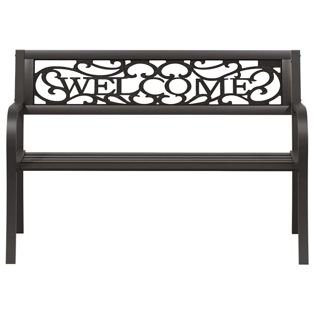 Vidaxl tuinbank 125 cm staal zwart