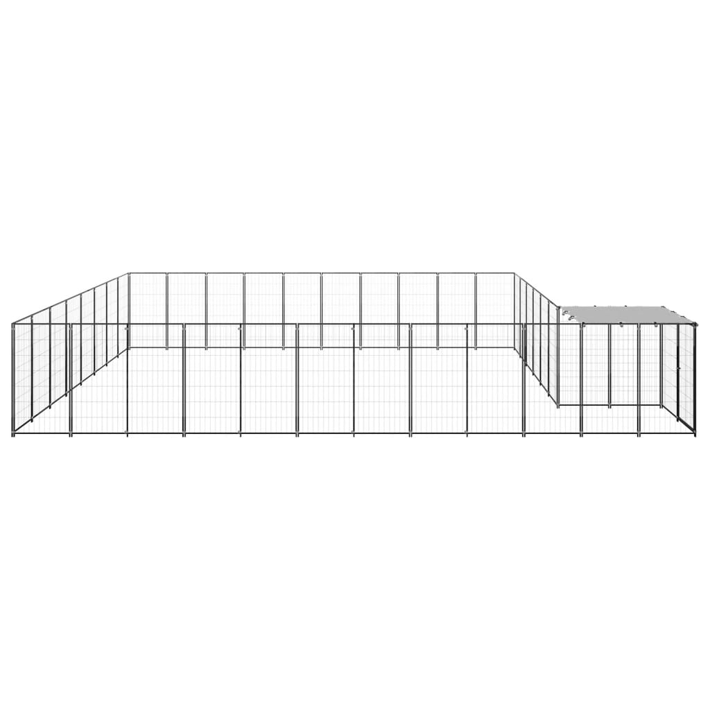 Vidaxl -Hundezwinger 25,41 m² Stahlschwarz