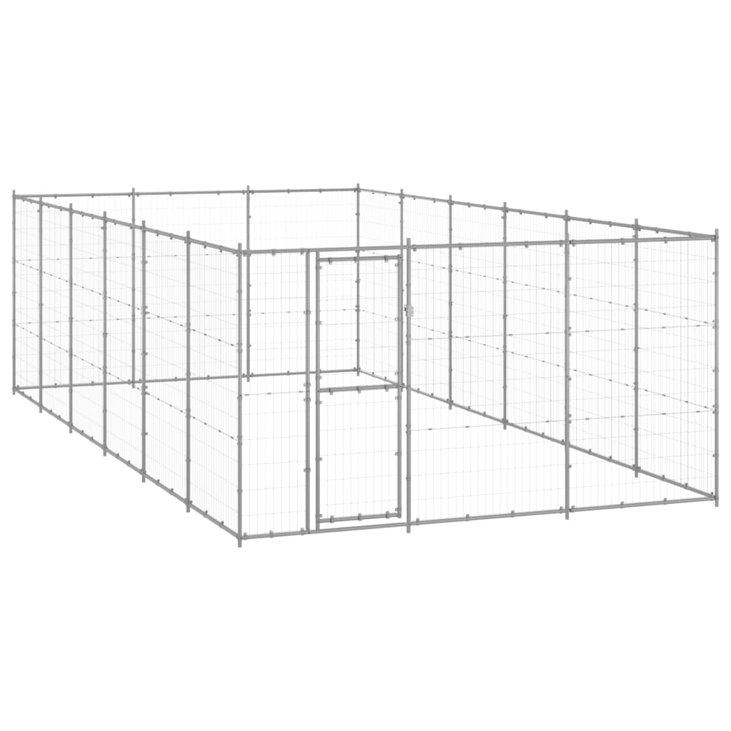 VidaXL Hundehütte 21,78 m² verzinkter Stahl