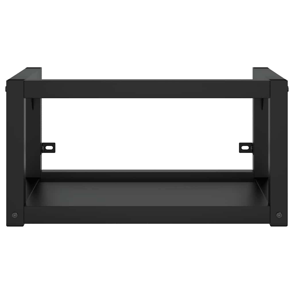 Vidaxl wastafelframe wandgemonteerd 59x38x31 cm ijzer zwart
