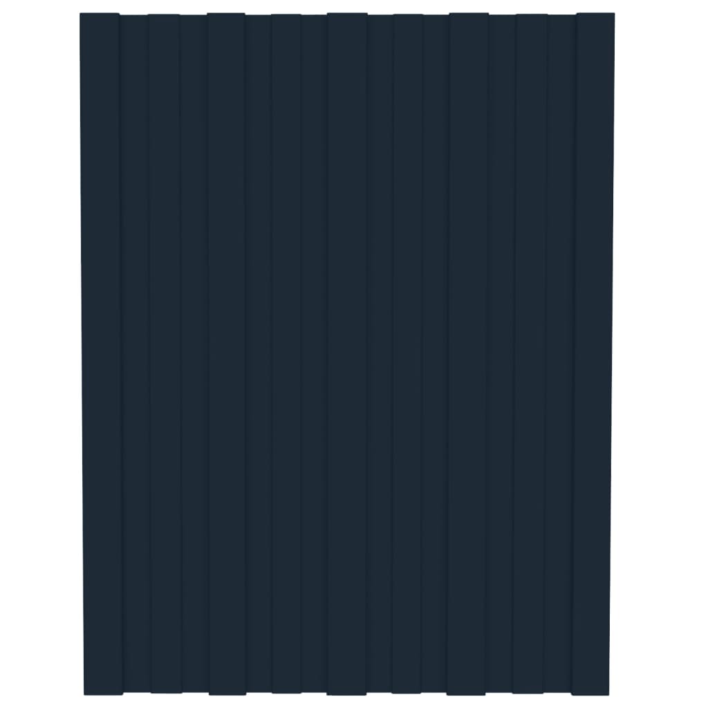 VIDAXL -Dachpaneele 12 ST 60x45 cm verzinkter Stahl -Anthrazit -Verschärfen