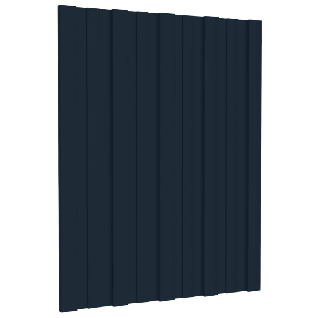 VIDAXL -Dachpaneele 12 ST 60x45 cm verzinkter Stahl -Anthrazit -Verschärfen