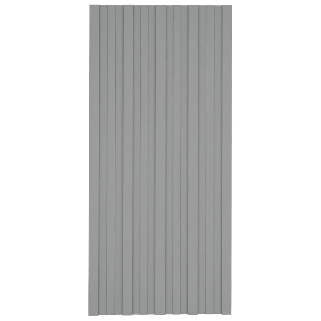 Vidaxx Dachpaneele 12 Stück 100x45 cm verzinkter Stahl grau