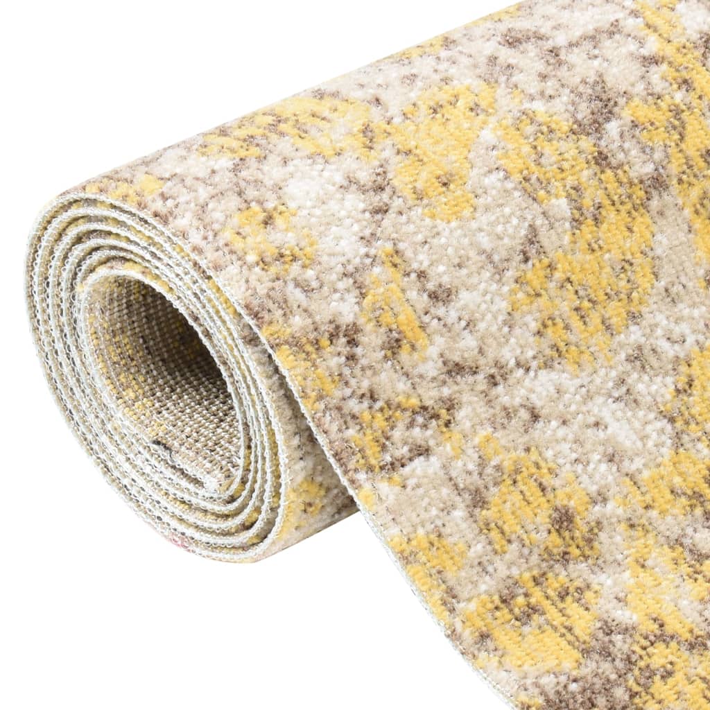 Vidaxl außerhalb des Teppichs flach gewebt 80x150 cm Gelb