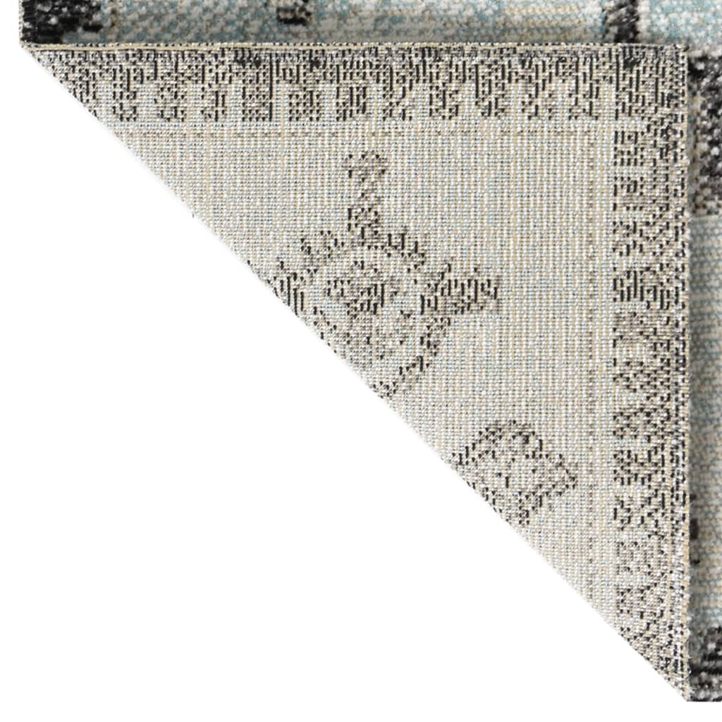 Vidaxl außerhalb des Teppichs flach gewebt 80x150 cm grün und grau