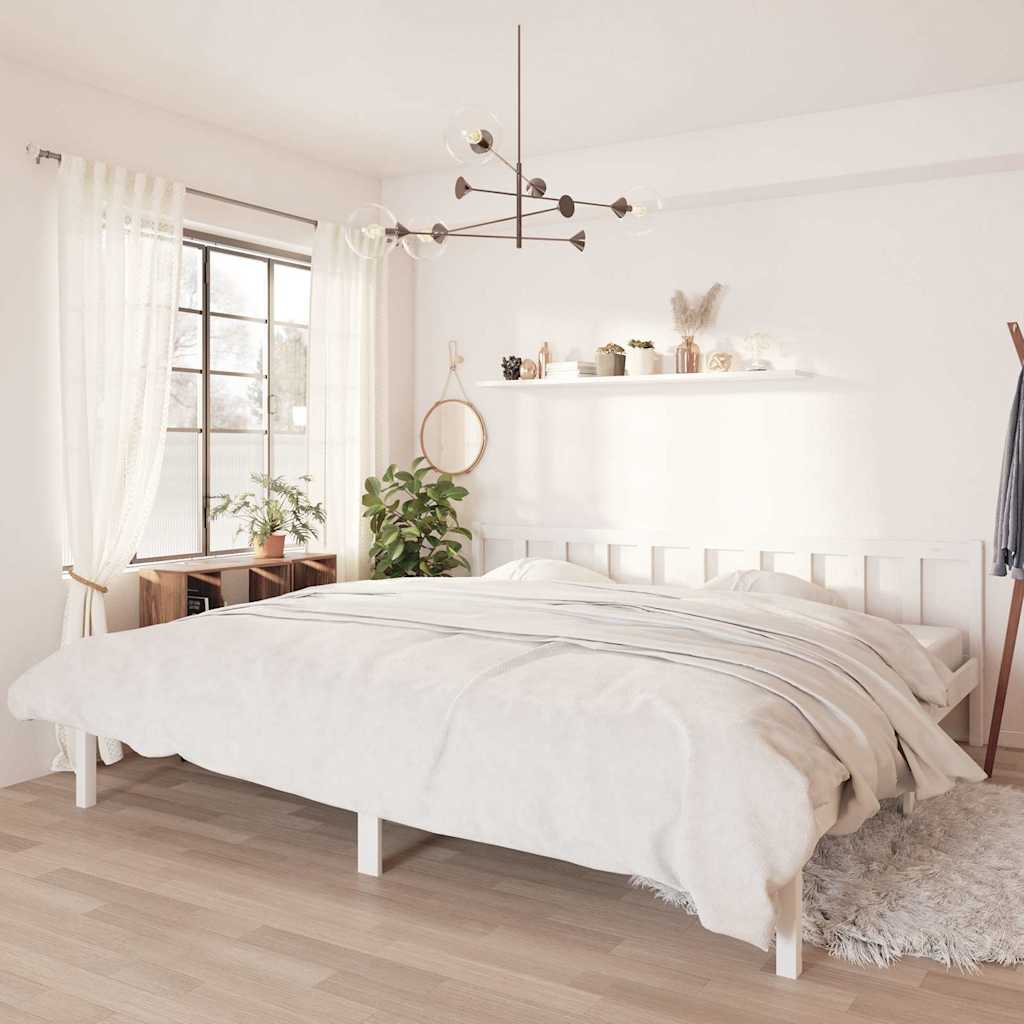 Vidaxl bedframe massief grenenhout wit 180x200 cm