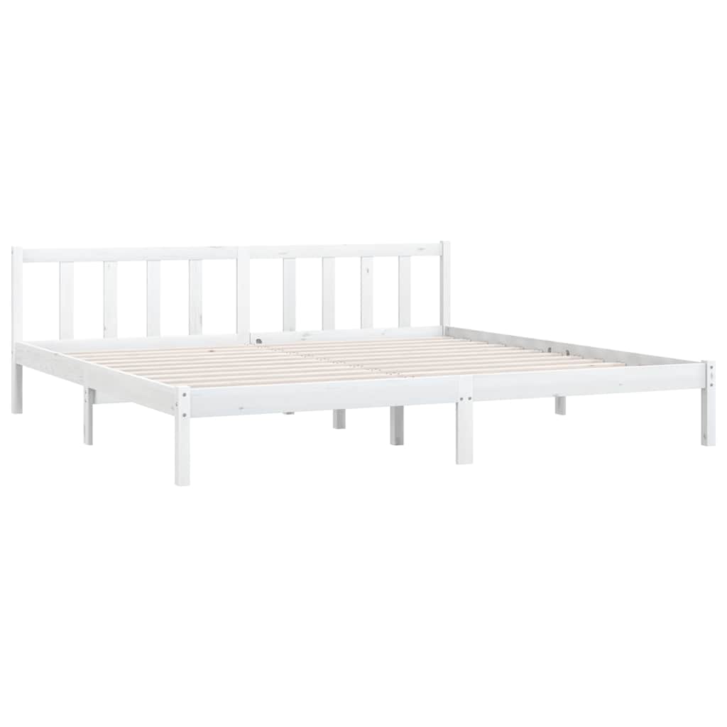 Vidaxl bedframe massief grenenhout wit 200x200 cm