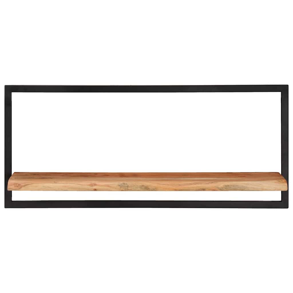 Vidaxl wandschappen 2 st 80x25x35 cm massief acaciahout en staal