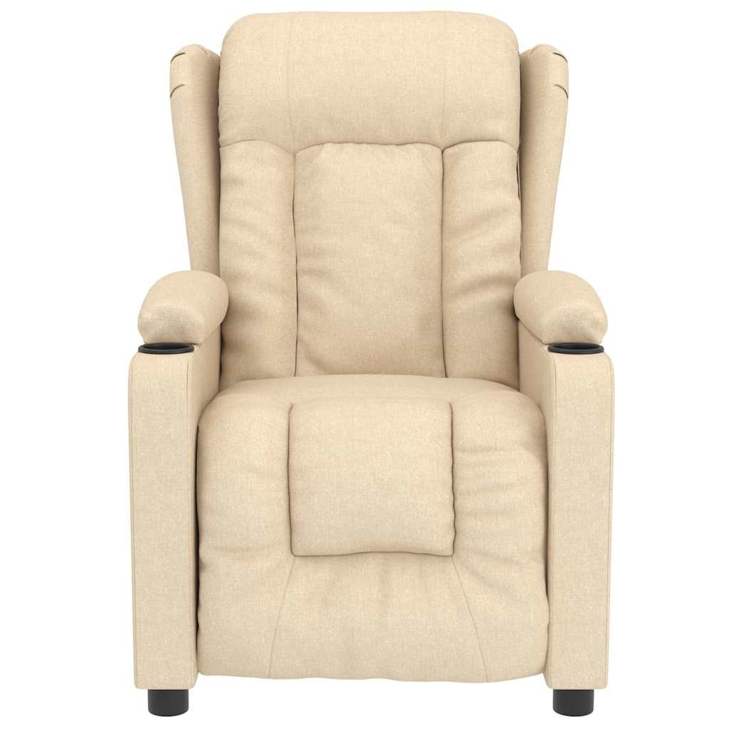 Vidaxl massagestoel stof crèmekleurig