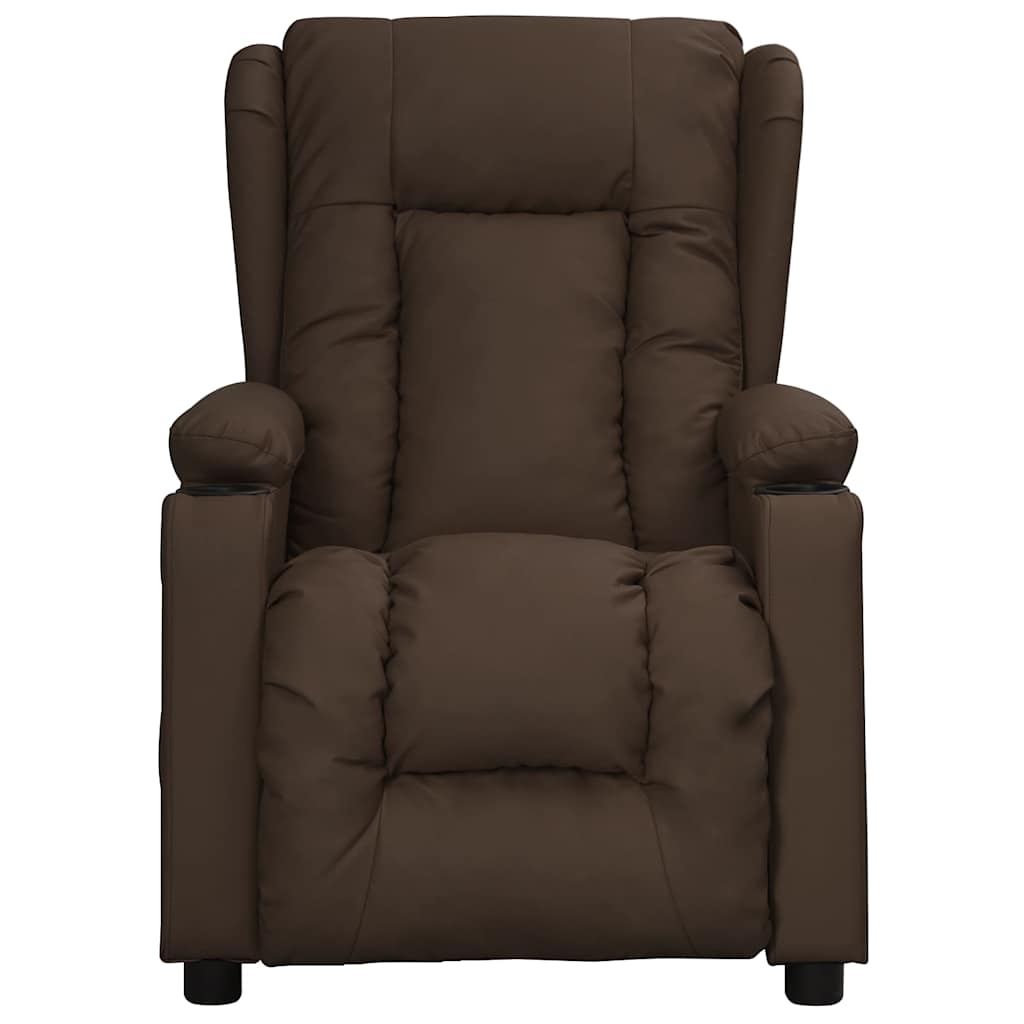 Vidaxl fauteuil verstelbaar kunstleer bruin