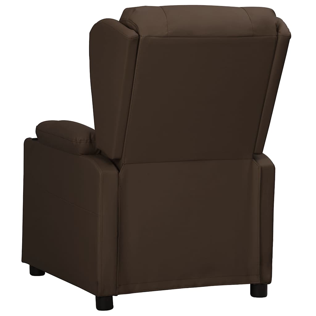 Vidaxl fauteuil verstelbaar kunstleer bruin