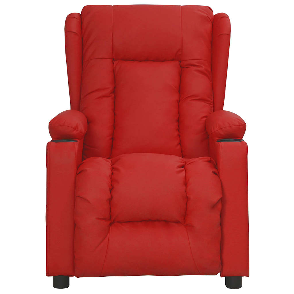 Vidaxl fauteuil verstelbaar kunstleer wijnrood
