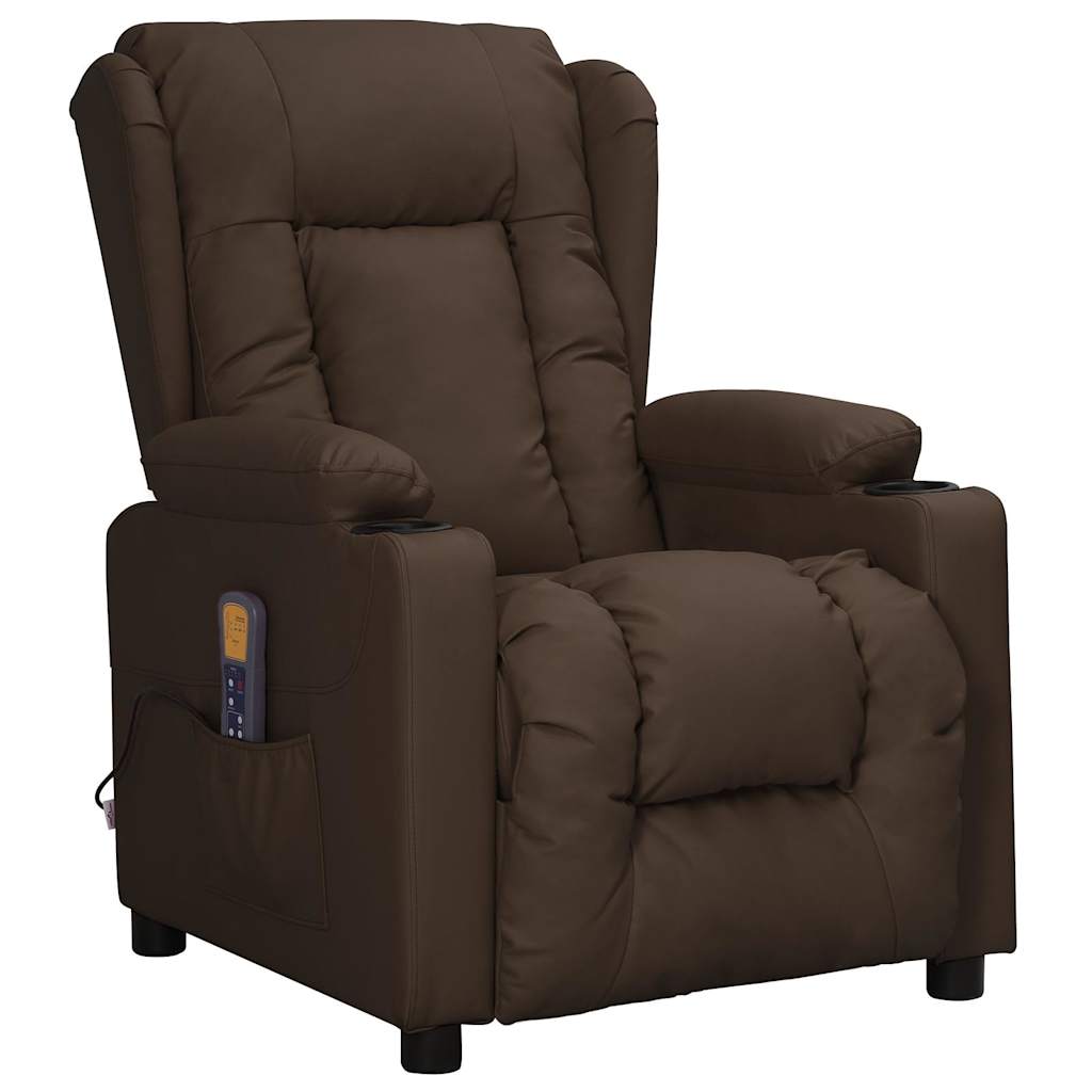 Vidaxl massagestoel kunstleer bruin