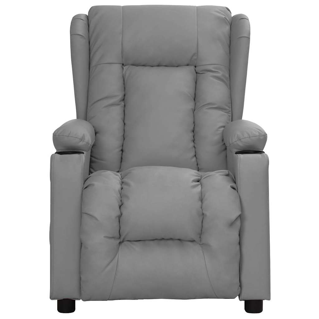 Vidaxl massagestoel kunstleer grijs