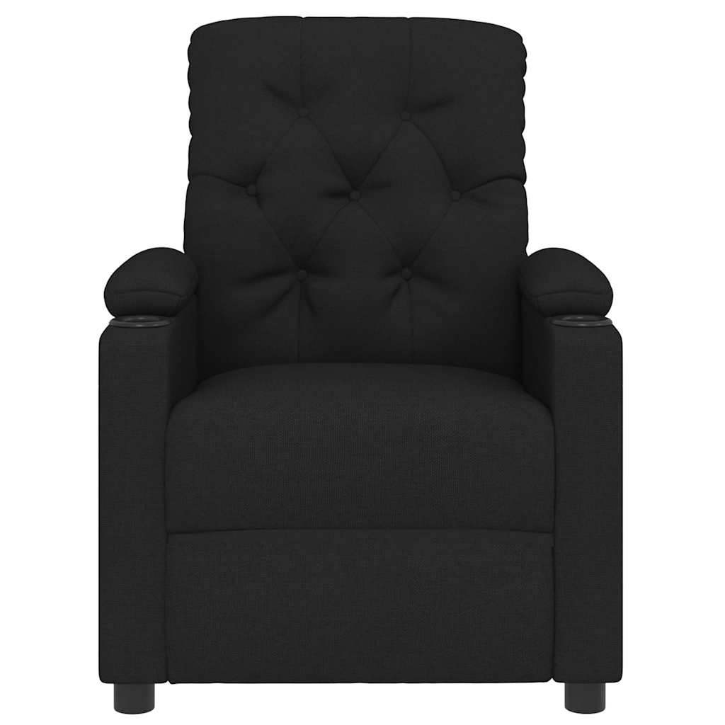 Vidaxl fauteuil verstelbaar stof zwart