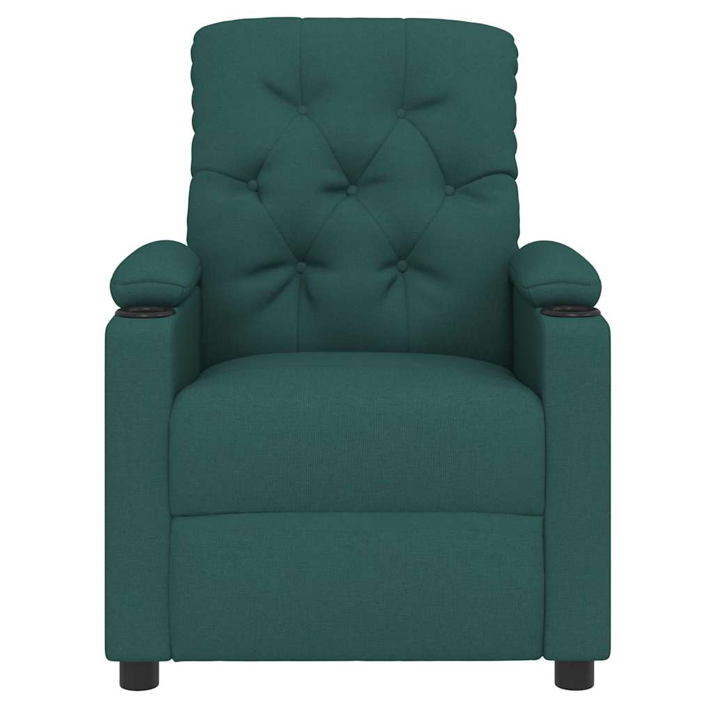 Vidaxl fauteuil verstelbaar stof donkergroen