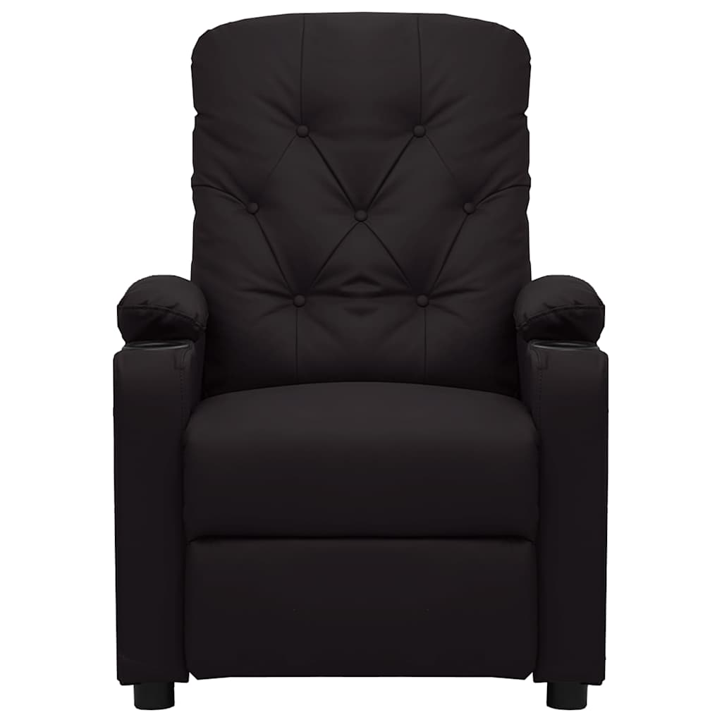 Vidaxl fauteuil verstelbaar kunstleer zwart