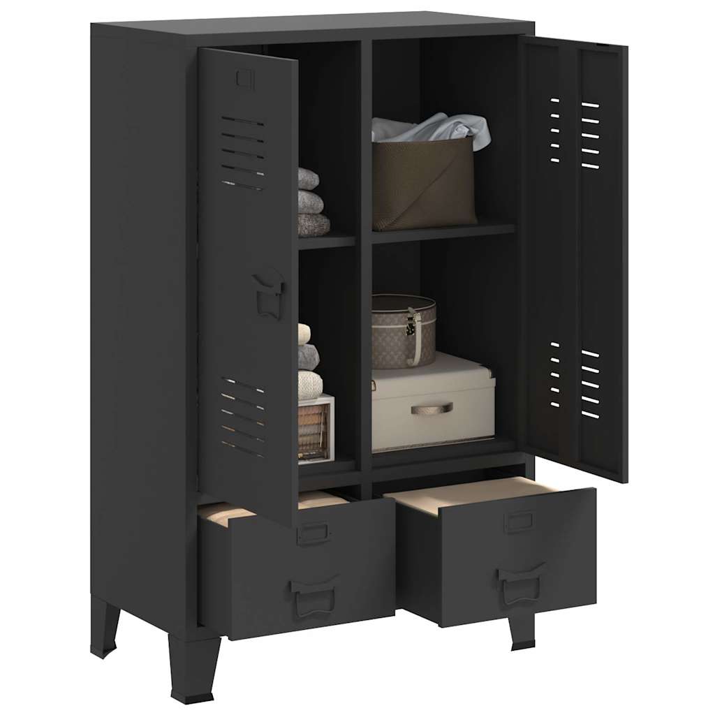 Vidaxl kledingkast industrieel 67x35x107 cm staal antracietkleurig