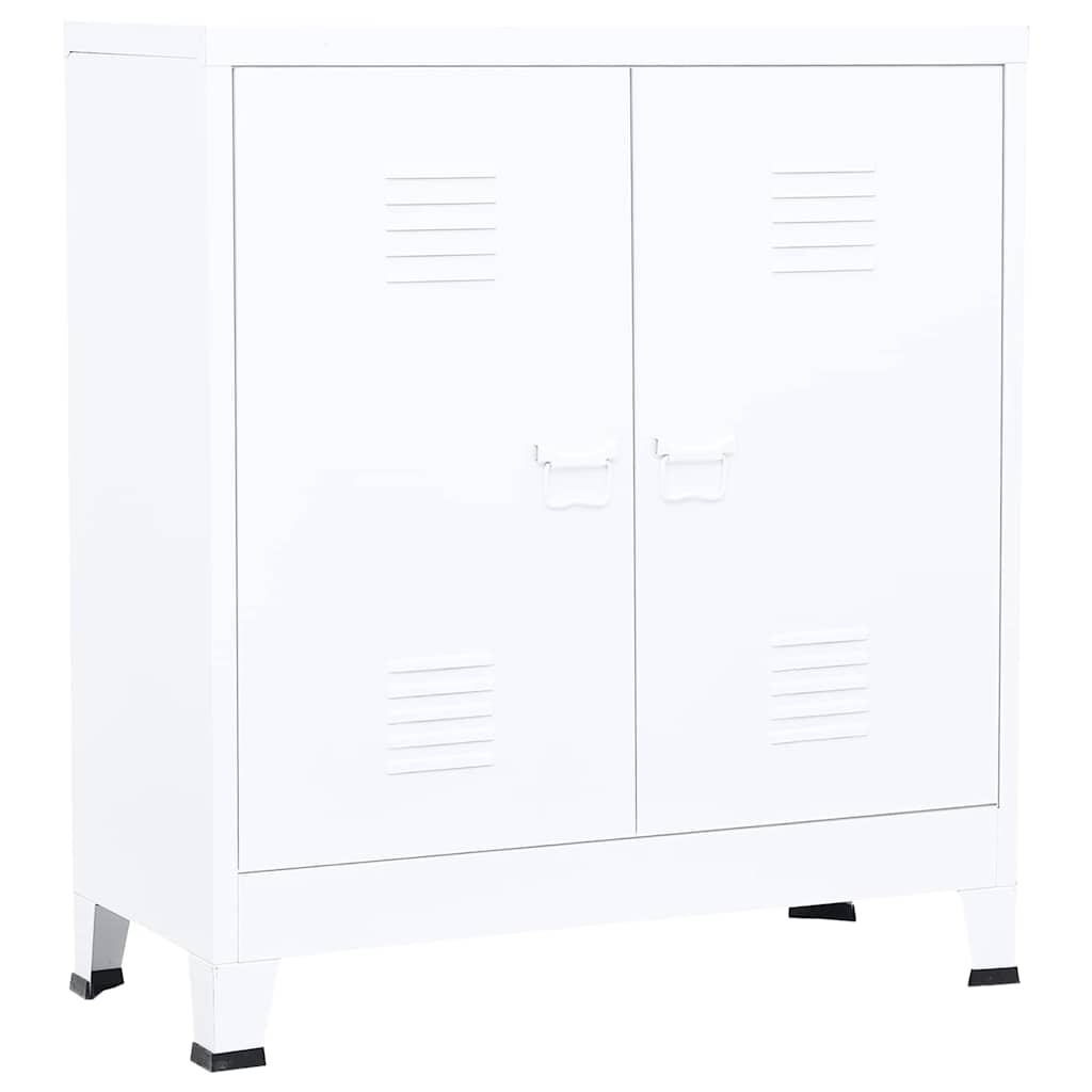 Vidaxl opbergkast industrieel 90x40x100 cm staal wit