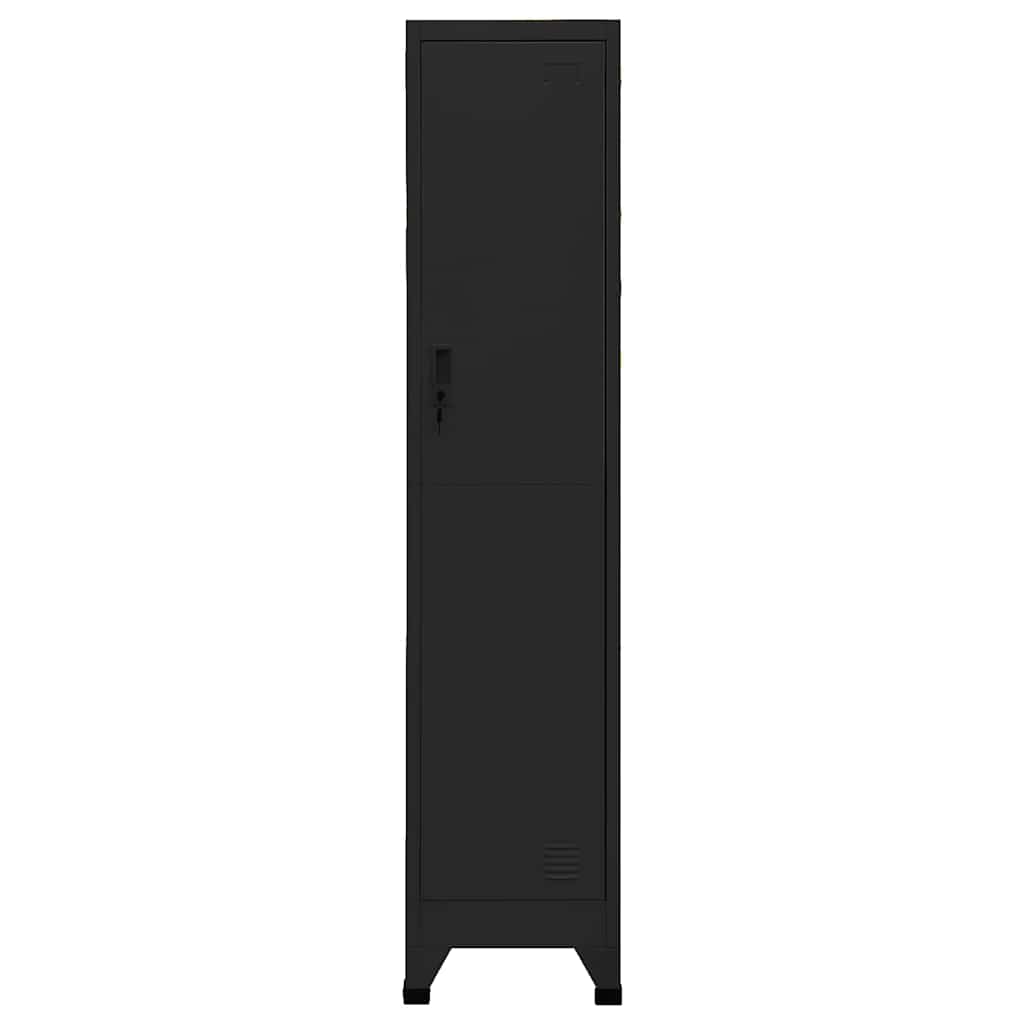 Vidaxl lockerkast 38x45x180 cm staal zwart