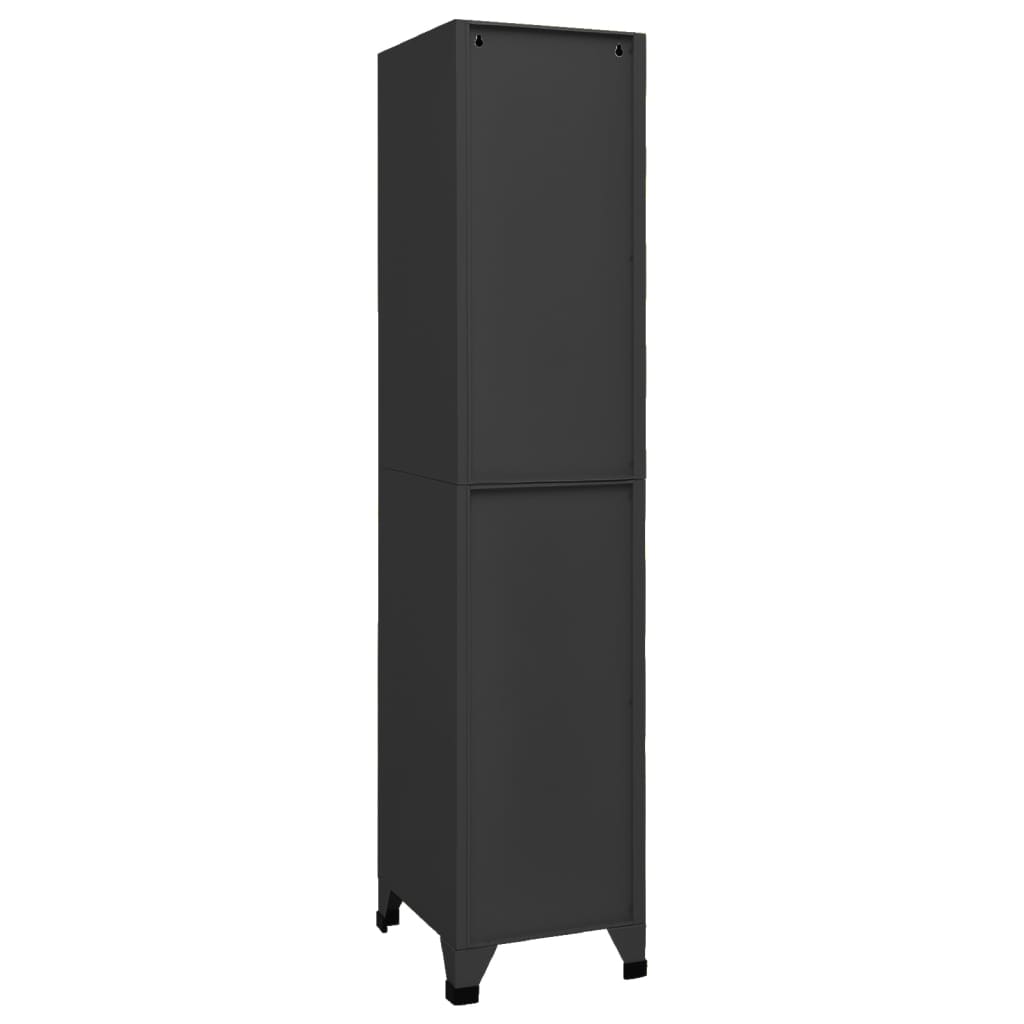 Vidaxl lockerkast 38x45x180 cm staal antracietkleurig