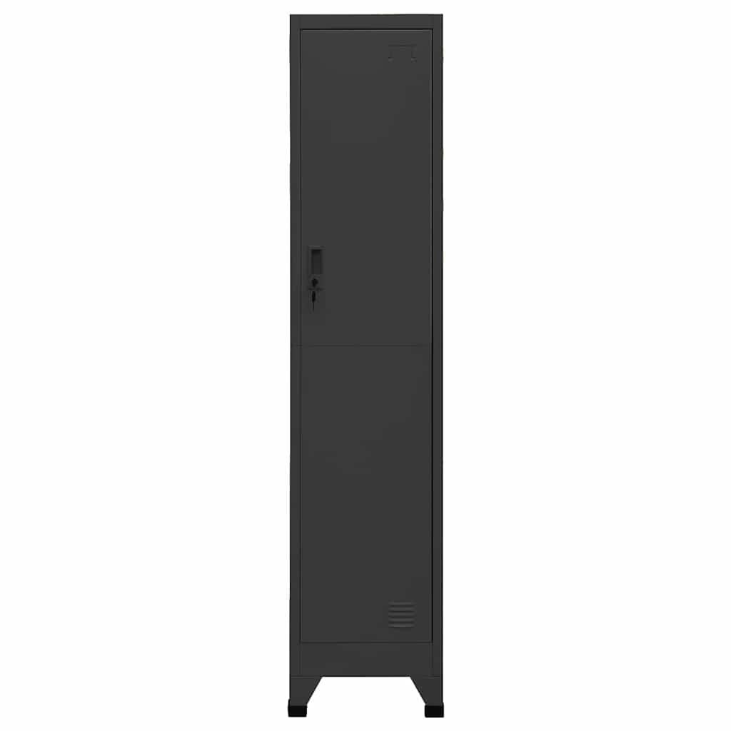 Vidaxl lockerkast 38x45x180 cm staal antracietkleurig