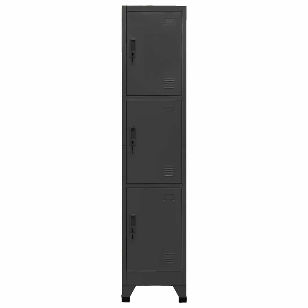 Vidaxl lockerkast 38x45x180 cm staal antracietkleurig