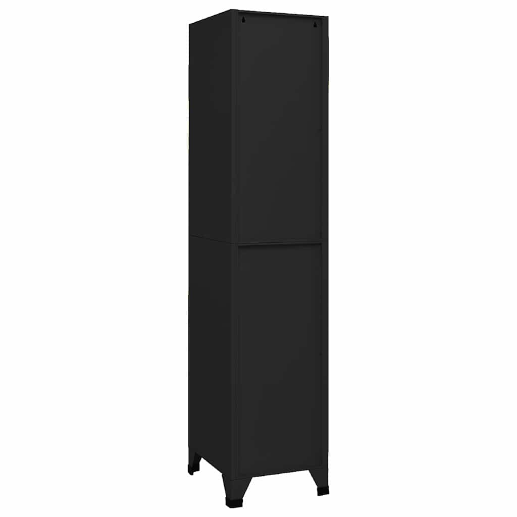 Vidaxl lockerkast 38x45x180 cm staal zwart