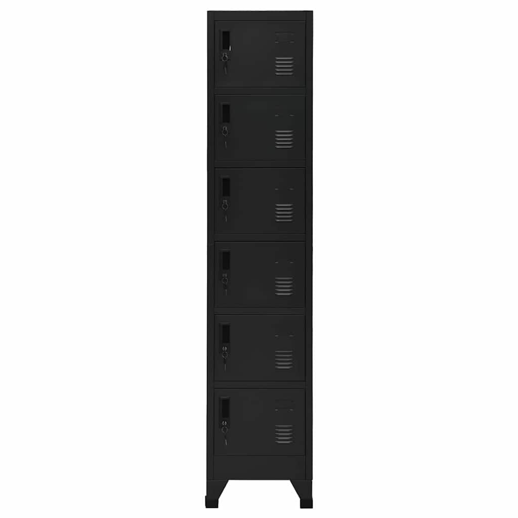 Vidaxl lockerkast 38x40x180 cm staal zwart