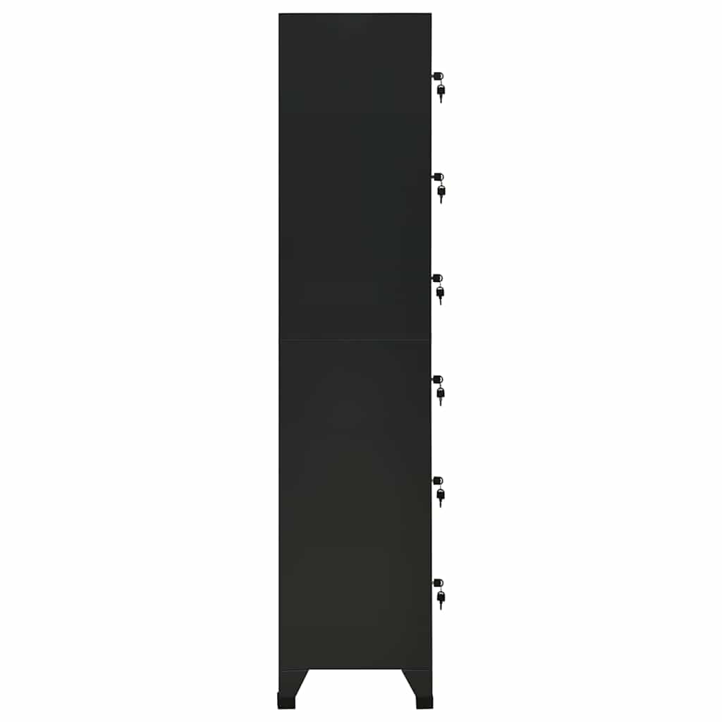Vidaxl lockerkast 38x40x180 cm staal zwart