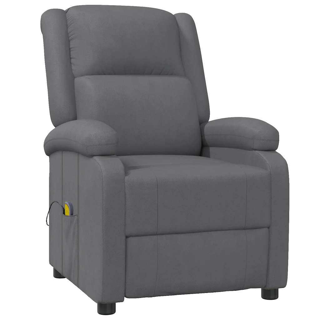 Vidaxl massagestoel kunstleer grijs