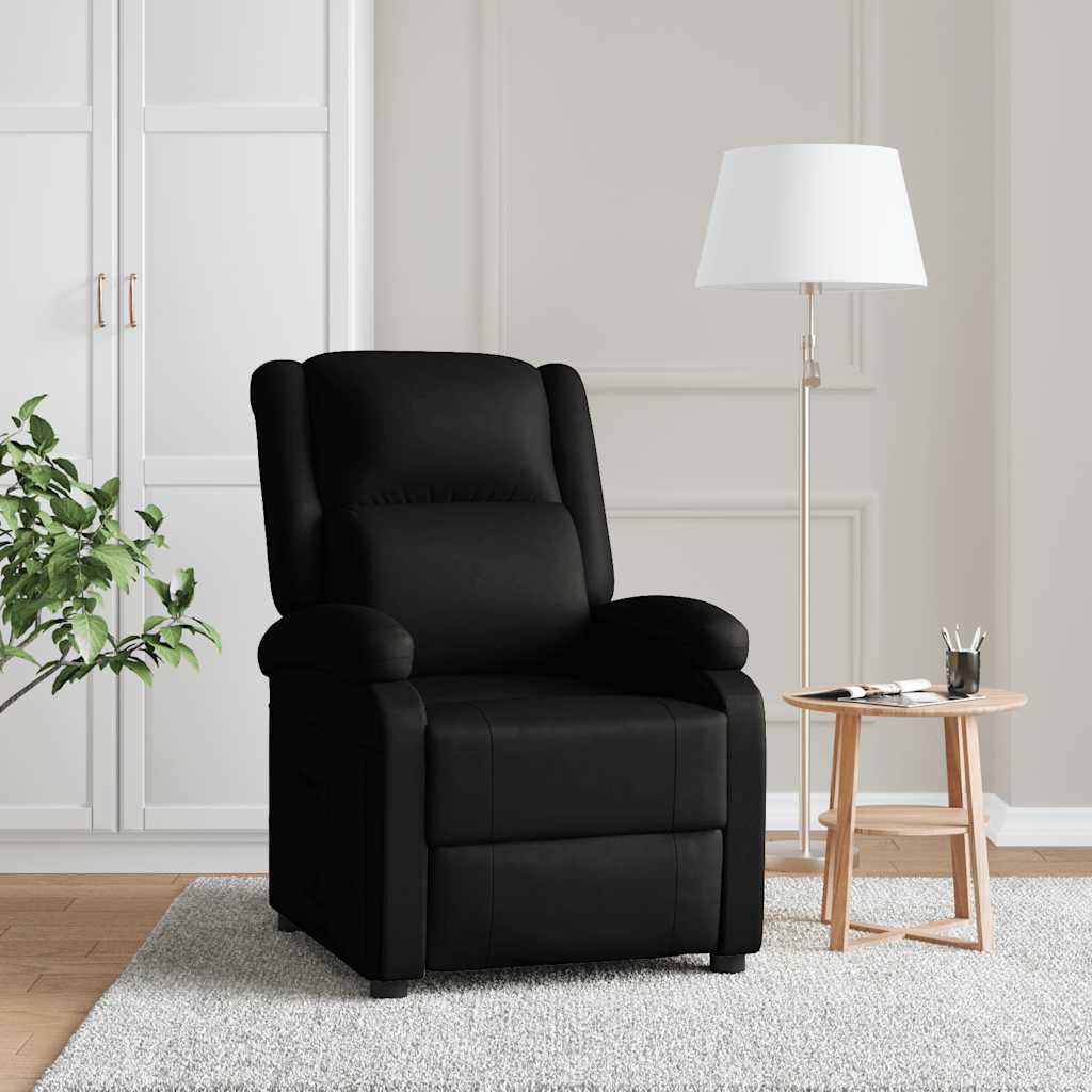 Vidaxl fauteuil verstelbaar kunstleer zwart
