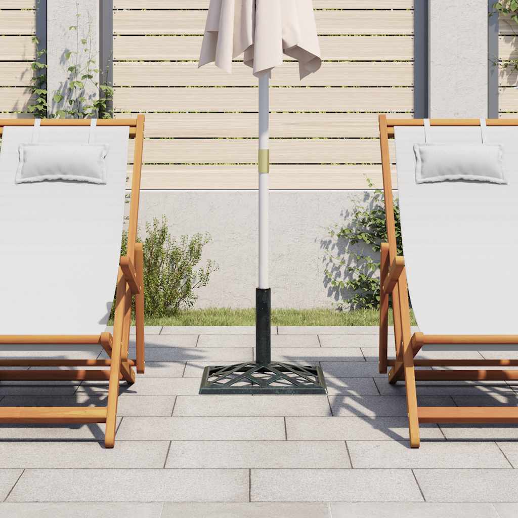 Vidaxl Parasol Foot 44x44x31 cm Gusseisengrün