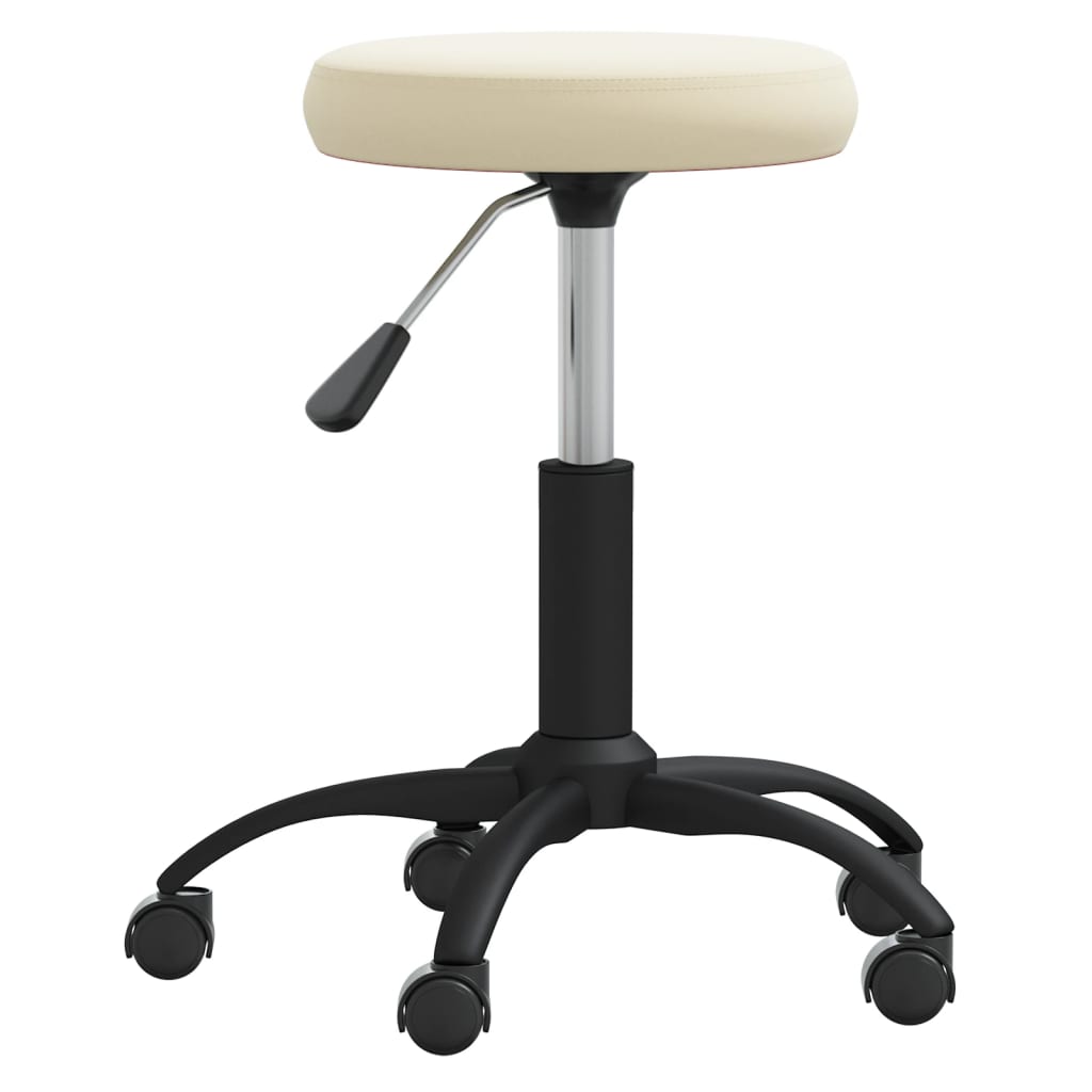 VidaXL Massagehocker samt cremefarben