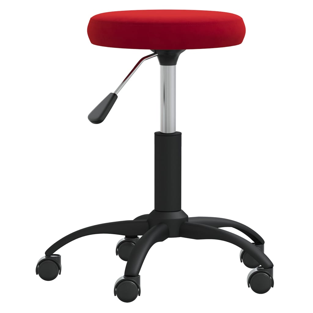 VidaXL Massagehocker Samt weinrot