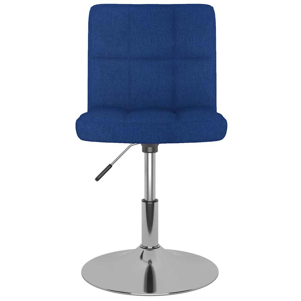 Vidaxl eetkamerstoel draaibaar stof blauw