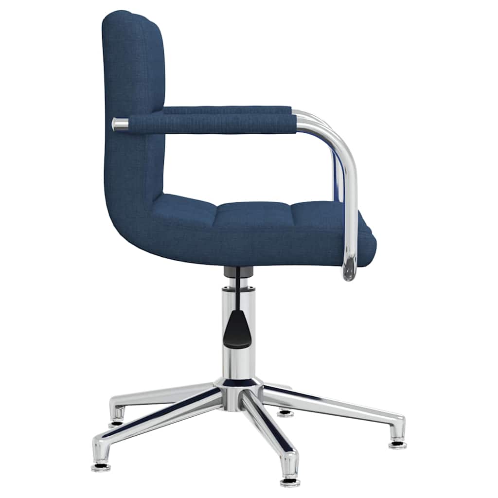 Vidaxl eetkamerstoel draaibaar stof blauw