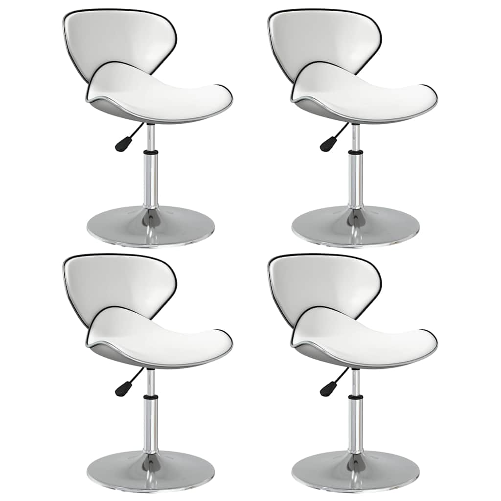 Vidaxl eetkamerstoelen 4 st kunstleer wit