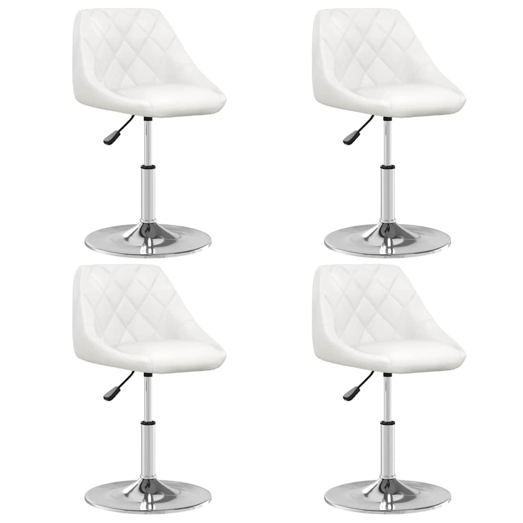Vidaxl eetkamerstoelen 4 st kunstleer wit