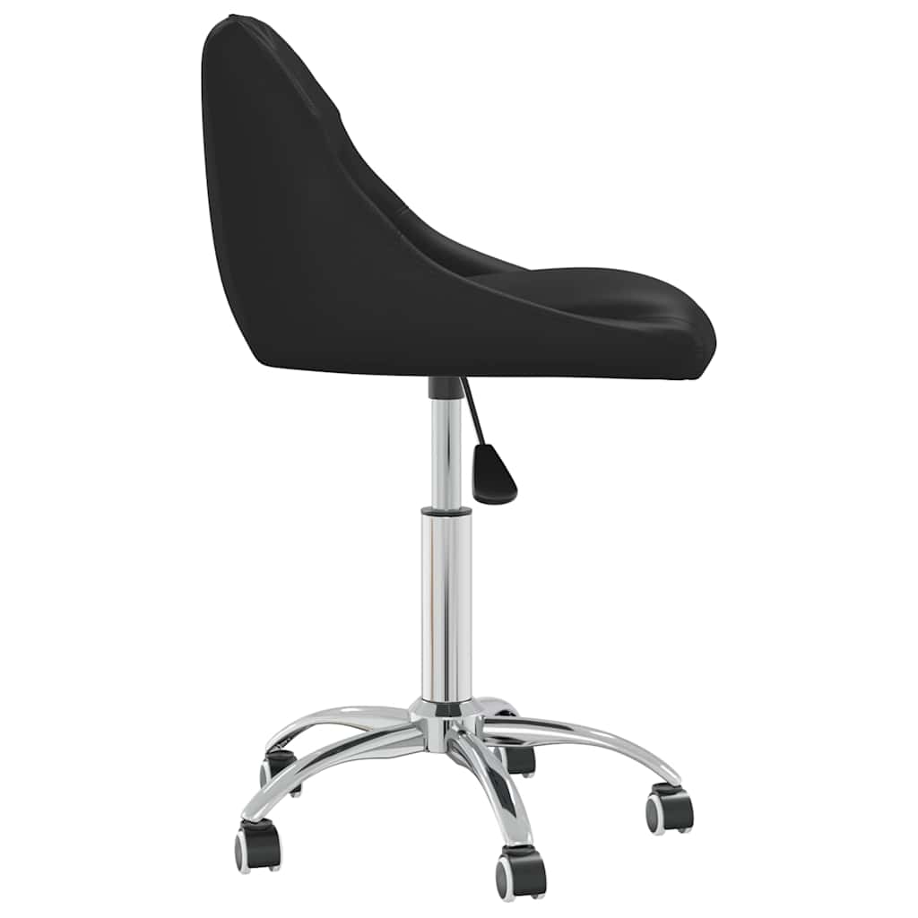 Vidaxl eetkamerstoelen draaibaar 4 st kunstleer zwart