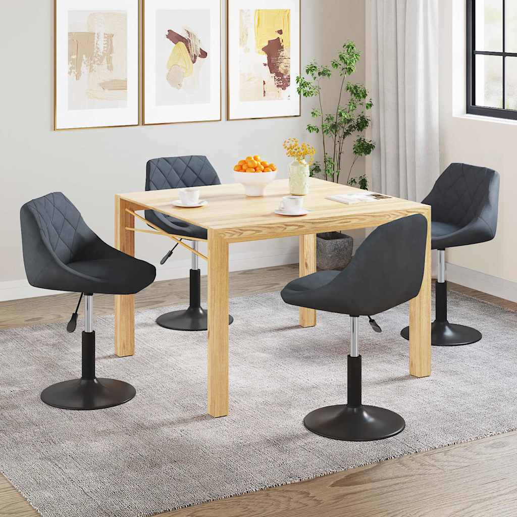 Vidaxl eetkamerstoelen draaibaar 4 st fluweel donkergrijs